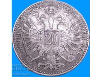 20 κρόιτσερ 1868 Αυστρία Φραγκίσκος Ιωσήφ ασήμι