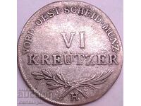 6 κρόιτσερ 1802 Αυστρία Μπούργκαου Ν-Γκύντσμπουργκ Φραγκίσκος Β' - σπάνιο