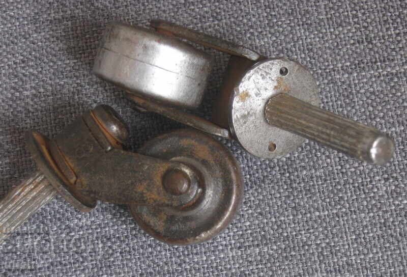 Auction Antique set of 2 wheels, casters, patent 1894 Auction Antique set of 2 wheels, casters, patent 1894