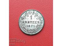 Germany-Bavaria-1 Kreuzer 1871-ext. preserved
