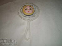 Ρετρό παλιό παιδικό παιχνίδι Κουδουνίστρα από βακελίτη