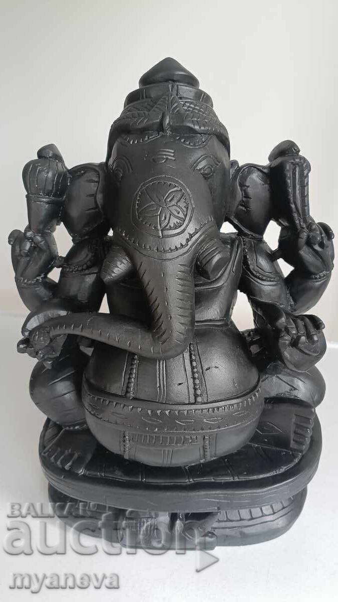 Ганеша , статуетка от Индия, естествен камък, гранит - 5