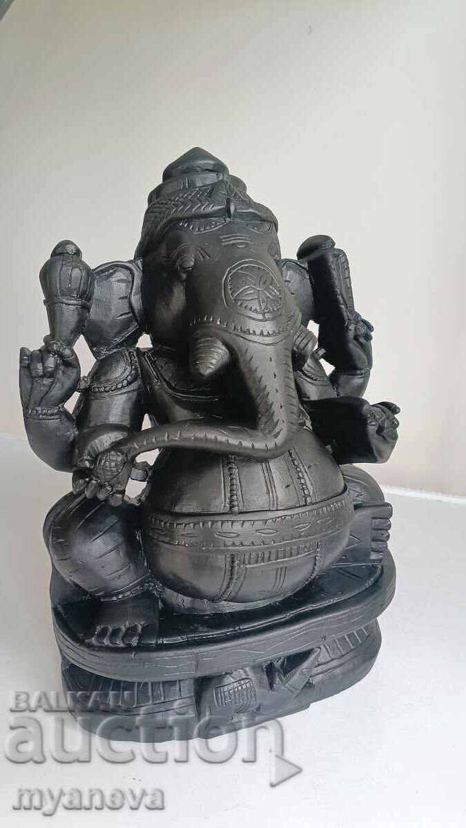 Γκανέσα, αγαλματίδιο από την Ινδία, φυσική πέτρα, γρανίτης - 6