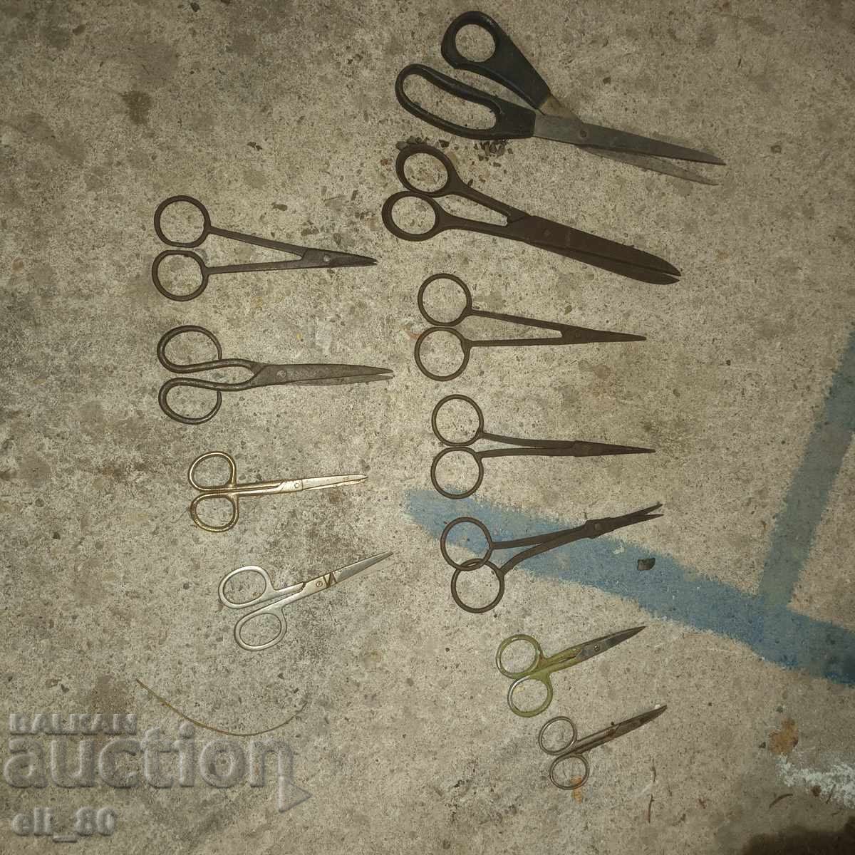 Large lot of scissors, 10 pieces with price € 2.00 | 3.91 BGN