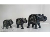 Elefănței indieni din piatră naturală, granit