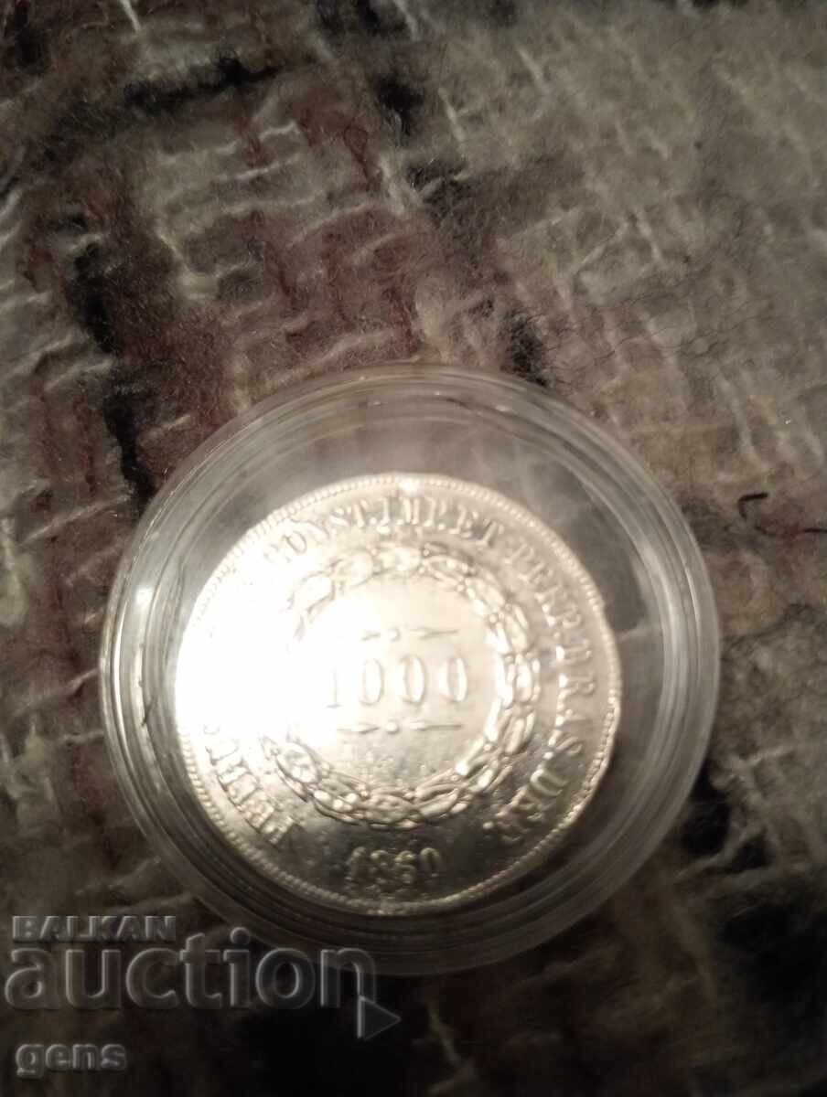 Brazil 1000 Reis 1860 Brazil 1000 Reis 1860