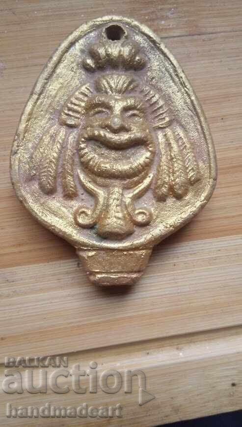 Fluier ceramic lucrat manual - Mască teatrală WHISTLE