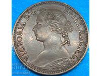 Great Britain 1 Farthing 1875 H Young Victoria