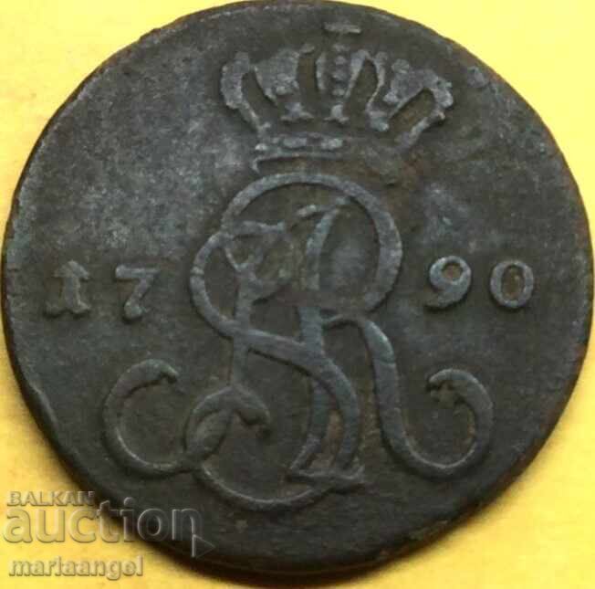 Polonia 1 grosz 1790 Varşovia Stanislaw August Poniatowski - 5