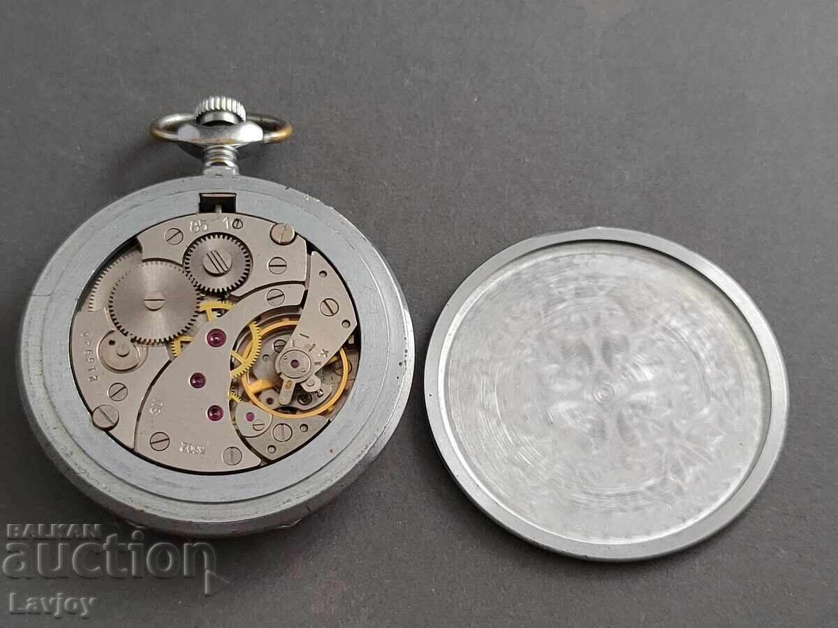 Ceas de buzunar ☭ cu capac Molnija cifre romane - 6