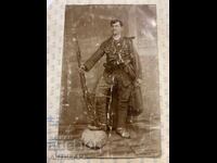 Fotografie VMRO comite voievod cetnic cu armă și semnătură