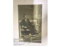Fotografie veche VMRO comite cetnic cu semn pe spate semnată