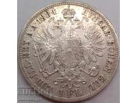 Austria 1 Florin 1884 Franz Joseph Silver