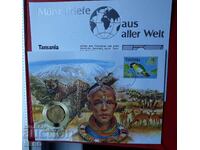 Tanzaniya - 10 λεπτά 1984 και γραμματόσημο σε όμορφο φάκελο