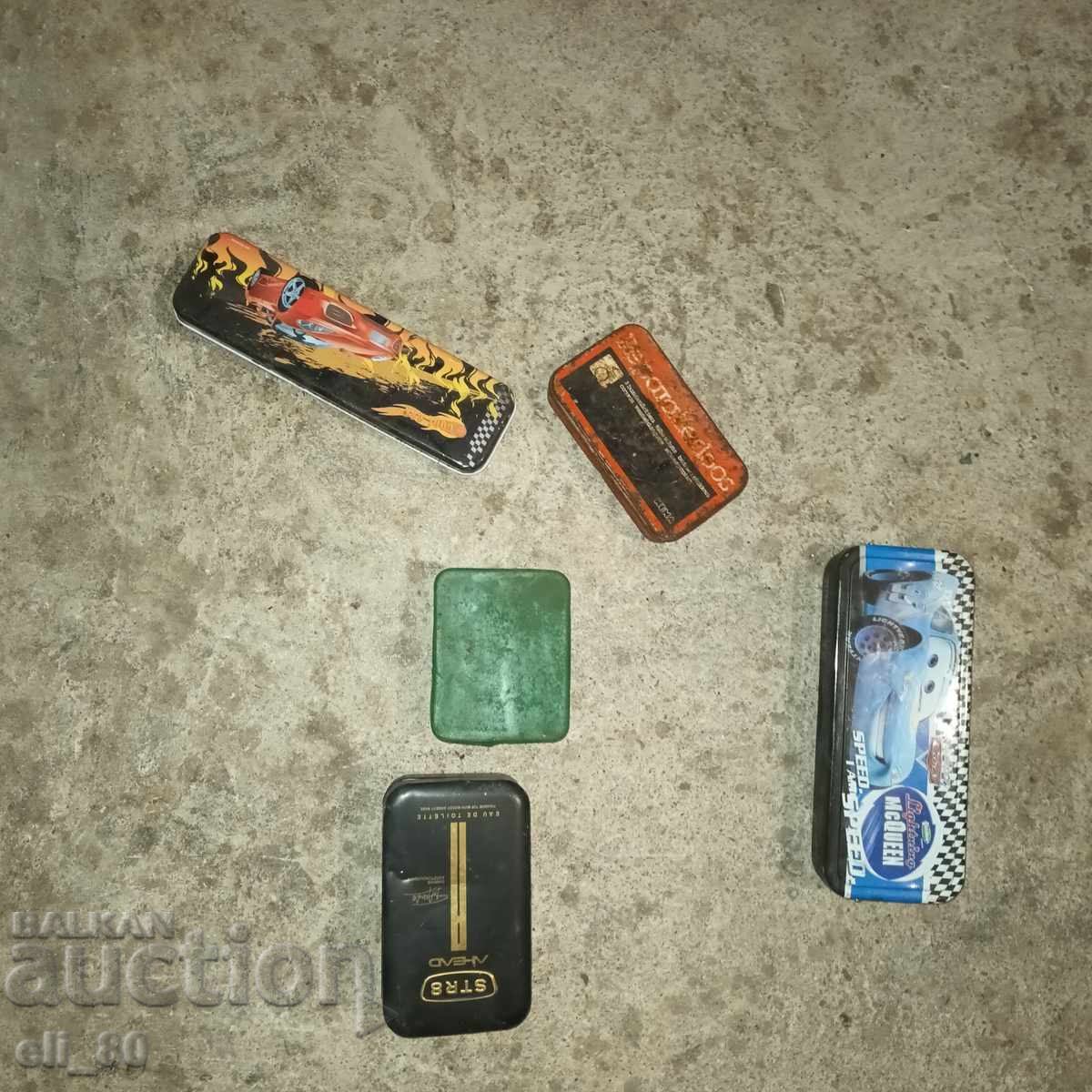 Cutii metalice 5 bucăți cu capace