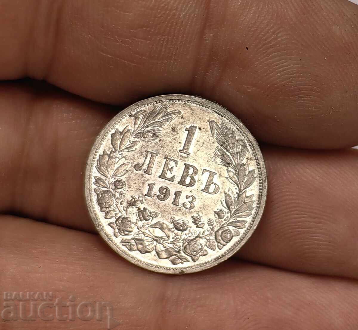 1913 1 LEV MONEDĂ DE ARGINT BULGARIA ARGINT PENTRU COLECȚIE - 7