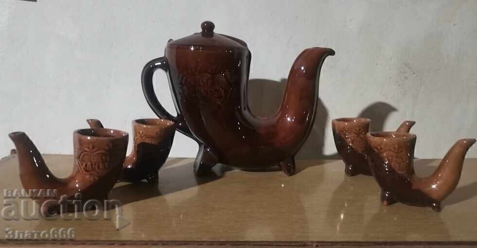 Κεραμικό σετ για κρασί και ρακή με τιμή € 10.00 | 19.56 BGN