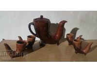 Ceramic wine and rakia set