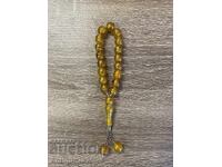 Βίντατζ κομπολόι από βακελίτη (φατουράν), μελί-κίτρινο