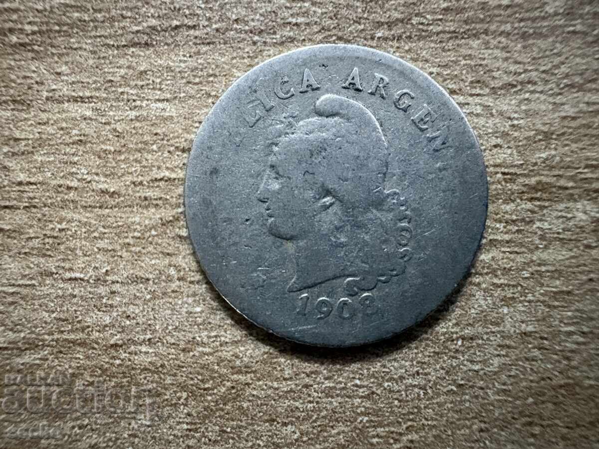 Аржентина - 10 сентавос (1908) с цена € 2.10 | 4.11 лв.