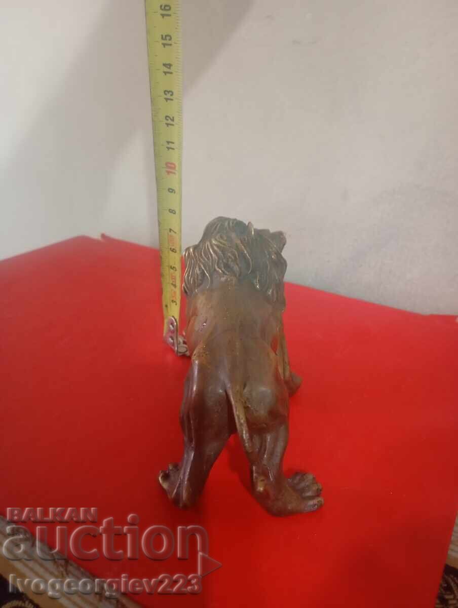 Livrarea Statueta veche din bronz - leu