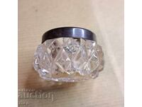 Soliță argint 875 și sticlă veche URSS