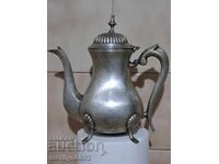 Ασημένιο παλιό τσαγιέρα κανατάκι ορειχάλκινο δοχείο