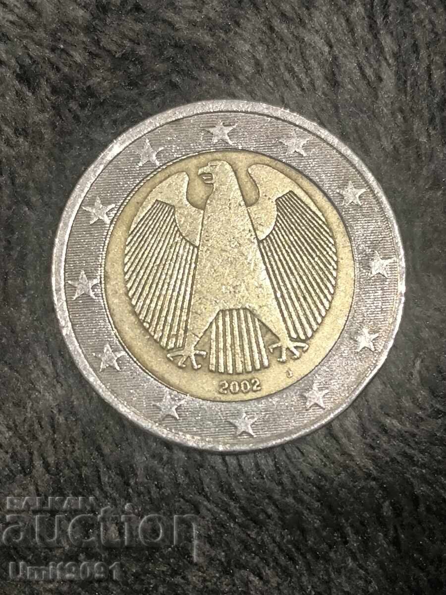 Монета 2 евро 2002г Германия