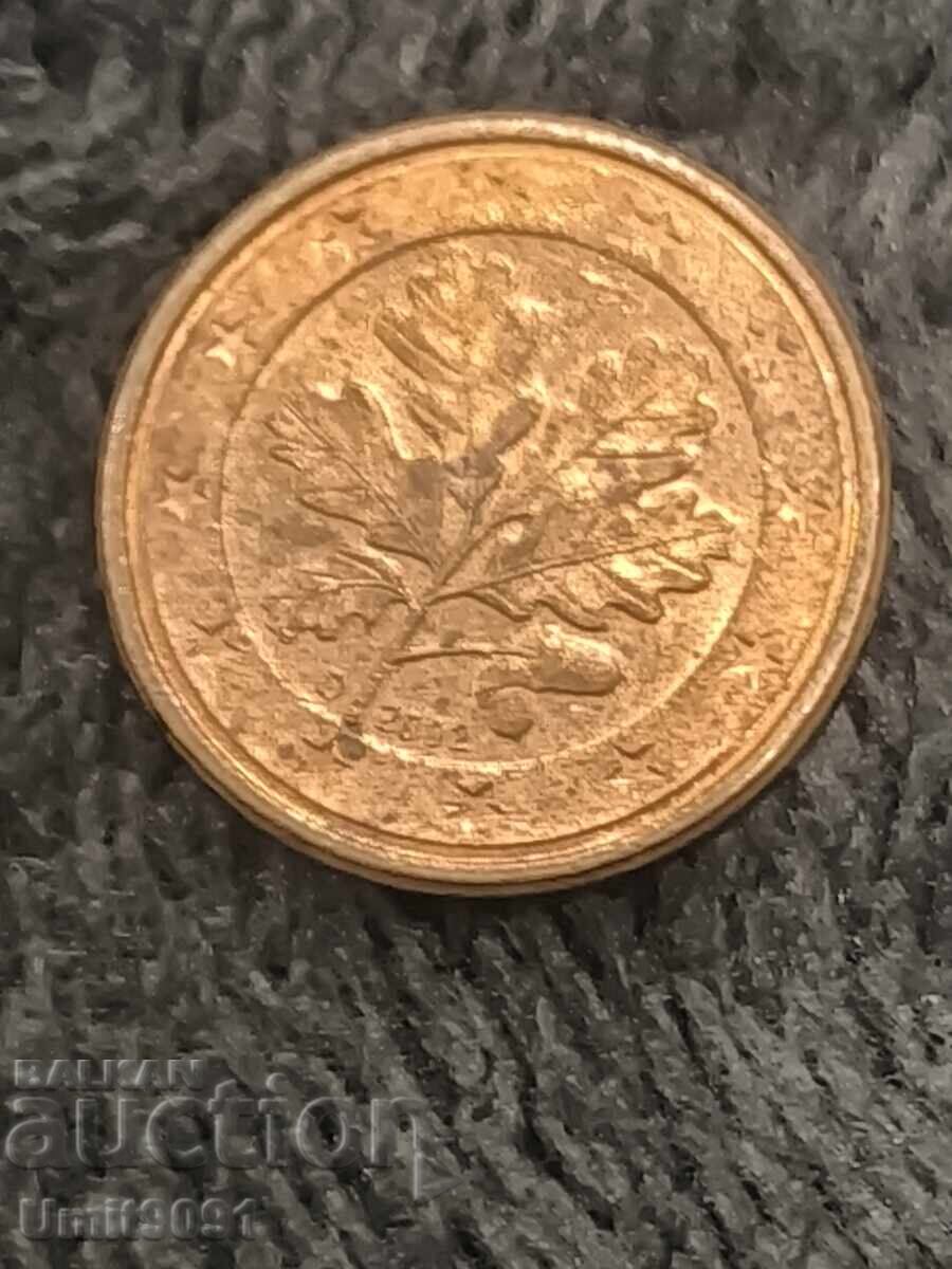 Доставка на Евро монети 1 и 2 цента  2002г Германия