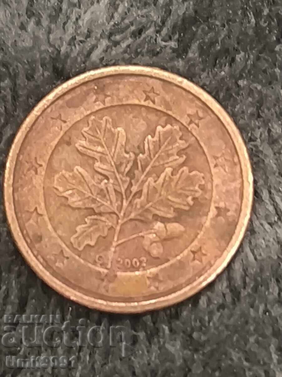 Евро монети 1 и 2 цента  2002г Германия - 6