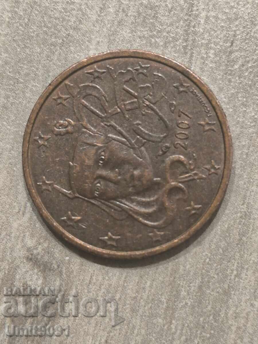 Monedă franceză de 2 cenți 2007