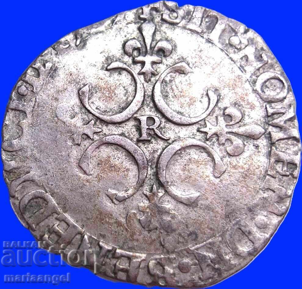 Γαλλία 1 Σολ R - Ρουέν 1560-1574 Κάρολος Θ' Τρουά