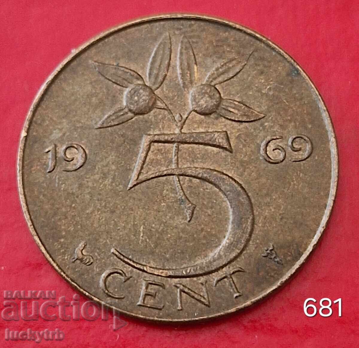 5 λεπτά 1969 - Ολλανδία 5 λεπτά 1969 - Ολλανδία