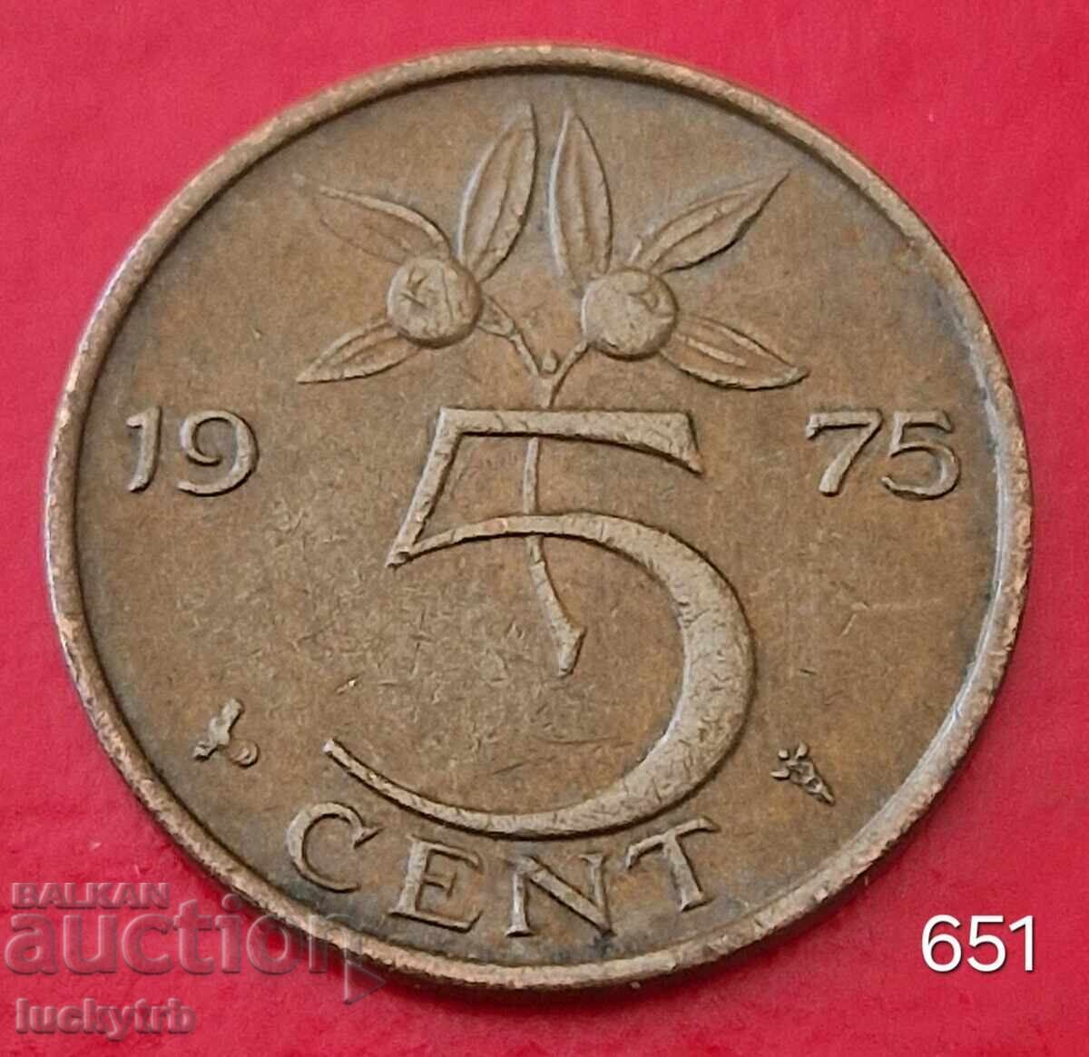 5 cenți 1975 - Olanda 5 cenți 1975 - Olanda