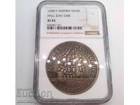 Thaler 1698 Austria RDR Leopold NGC XF45 Silver