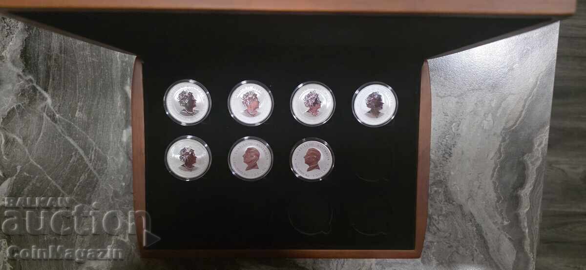 Πωλείται συλλογή Lunar Series 3, 7 x 1 oz καθαρό ασήμι 999.9