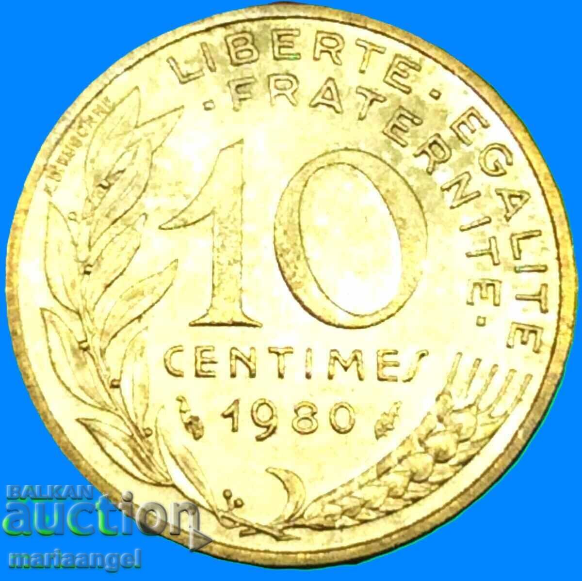 Γαλλία 10 εκατοστά 1980 με τιμή € 0.39 | 0.76 BGN