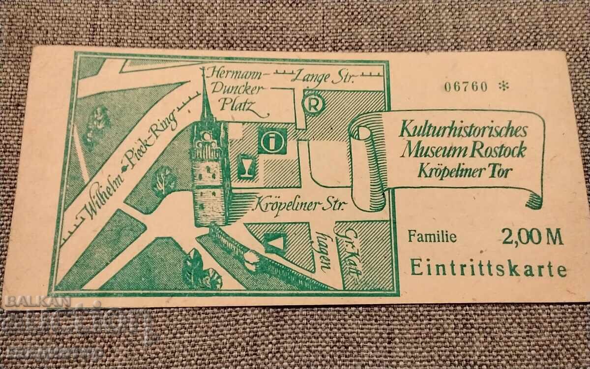 1975 билет исторически музей на културата Рощок Германия