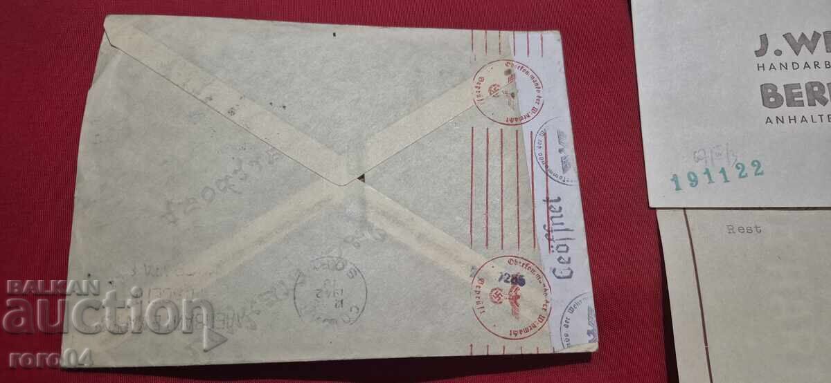 Licitație GERMANIA NAZISTĂ - BULGARIA - SCRISOARE - PLIC - WW II