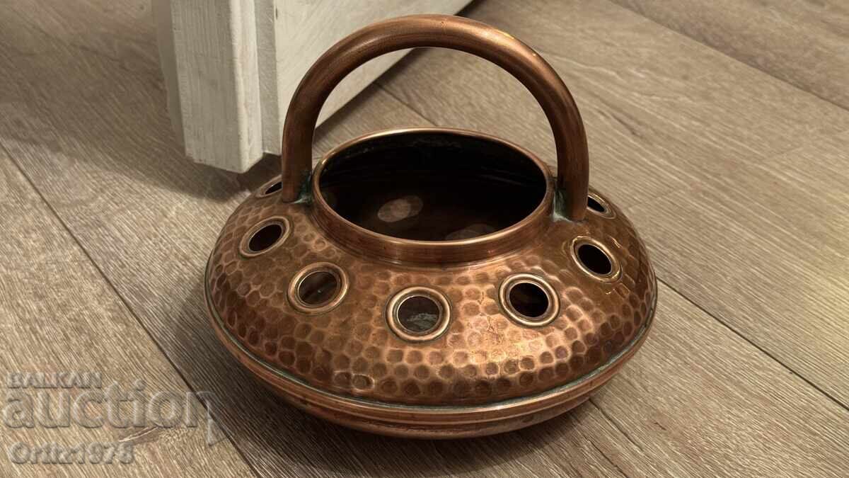 French copper basket, marked, 1970s with price € 47.00 | 91.92 BGN