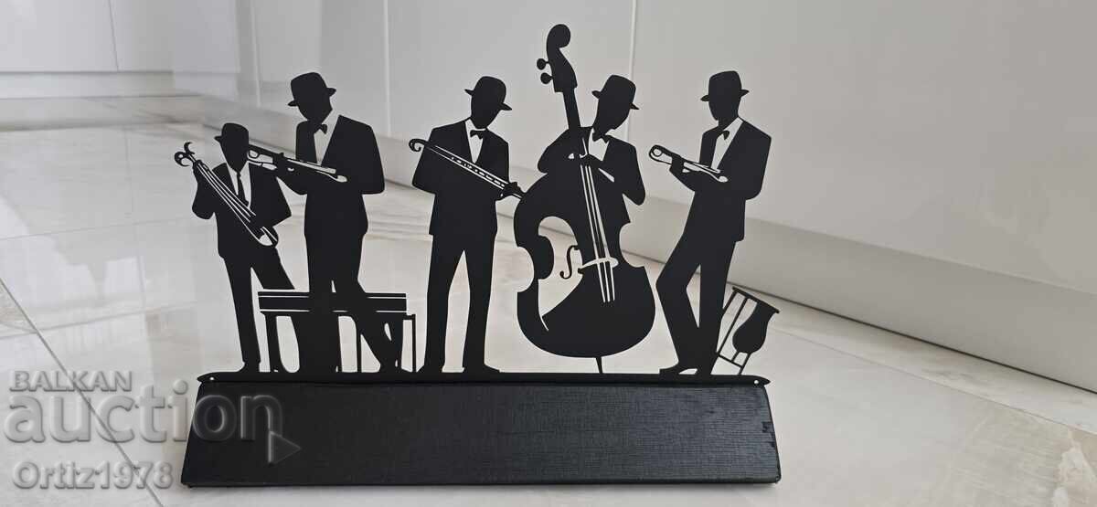 Licitație Muzicieni de jazz – metal, lemn, 30cm/ 40cm Licitație Muzicieni de jazz – metal, lemn, 30cm/ 40cm