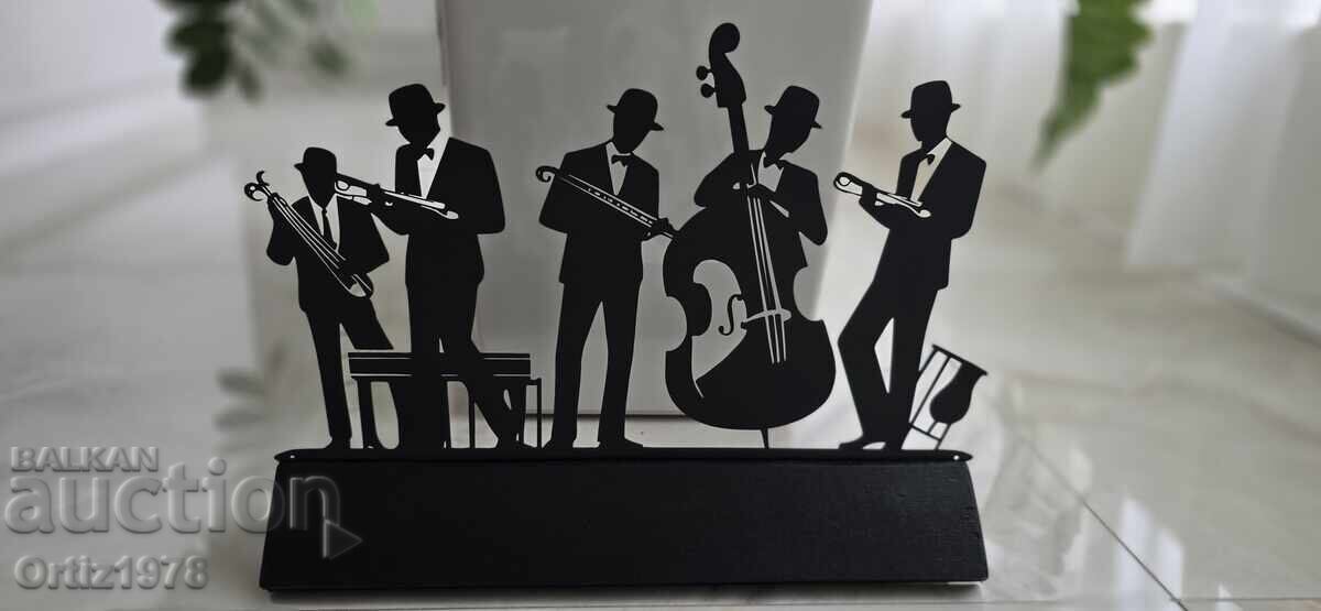 Muzicieni de jazz – metal, lemn, 30cm/ 40cm - 5 Muzicieni de jazz – metal, lemn, 30cm/ 40cm - 5
