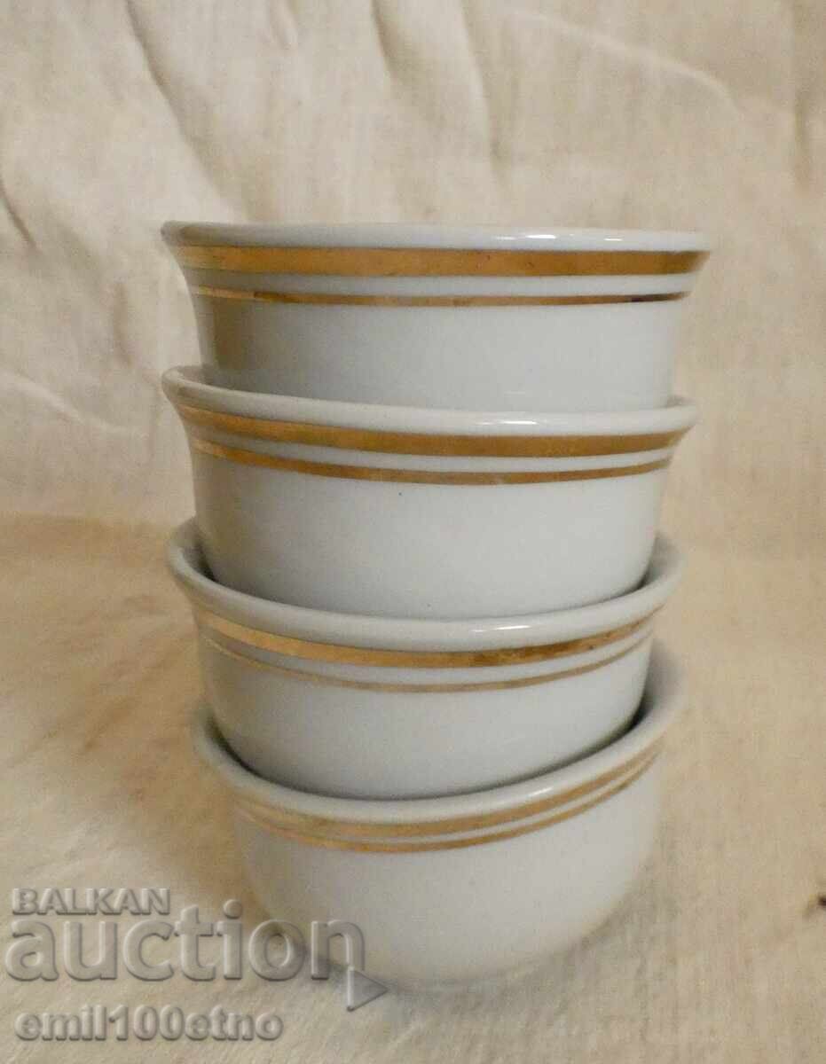 Cești de cafea turcești fără mânere 4 buc. porțelan Razgrad