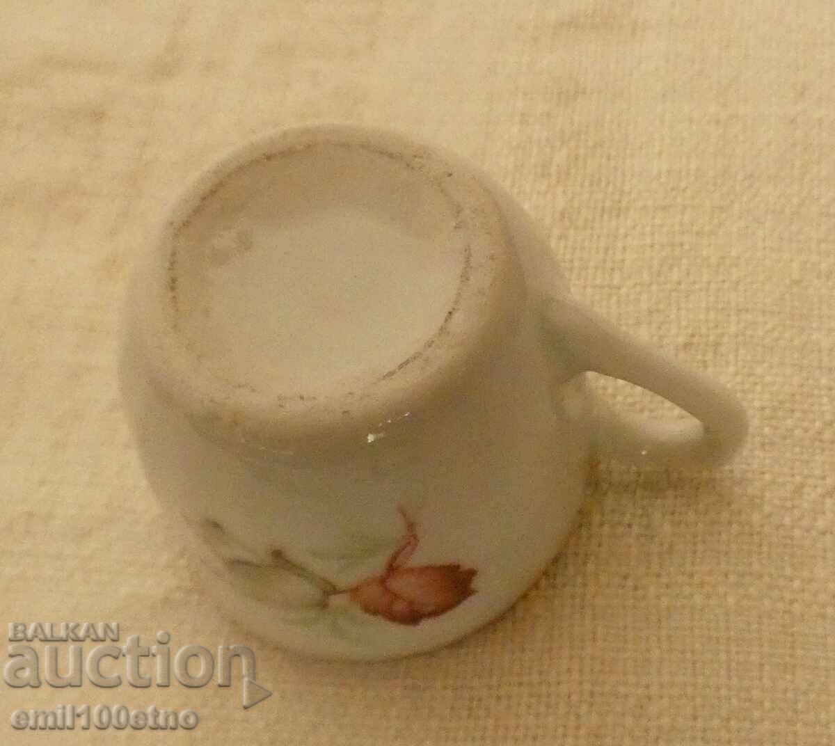 Малка чашка стар български порцелан без маркировка - 5