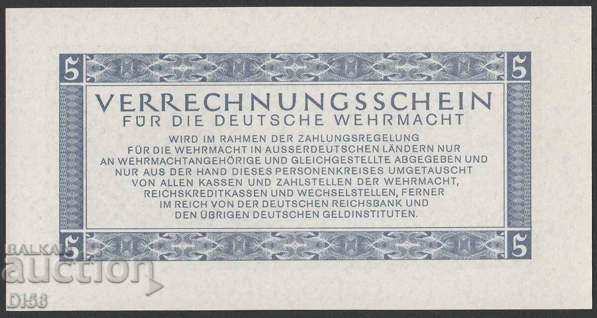 Γερμανική Τραπεζογραμμάτιο 5 Ράιχσμαρκ 1944 με Σβάστικα με τιμή € 28.00 | 54.76 BGN Γερμανική Τραπεζογραμμάτιο 5 Ράιχσμαρκ 1944 με Σβάστικα με τιμή € 28.00 | 54.76 BGN