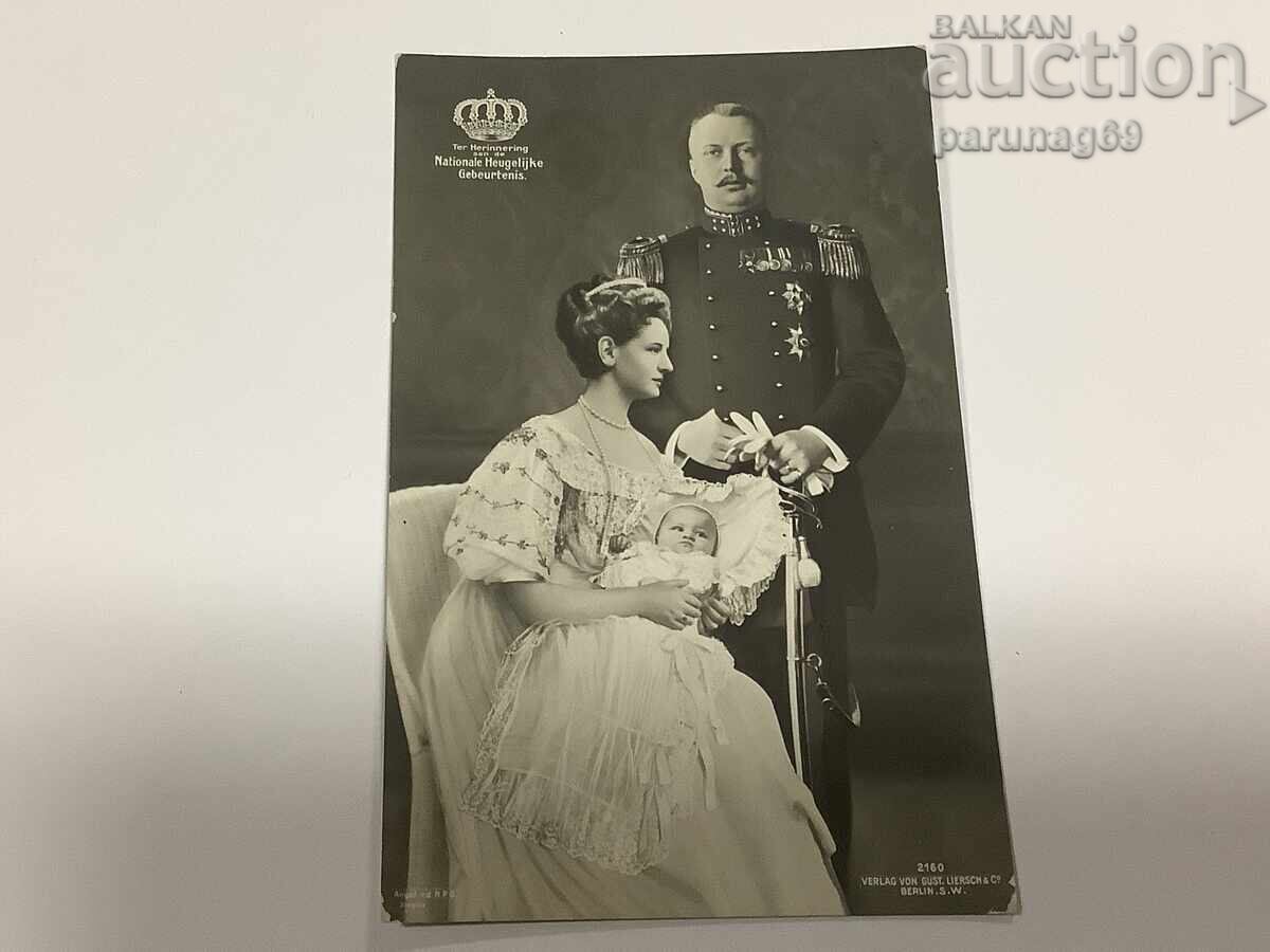 Belgia - carte poștală cu familia regală, anul 1910