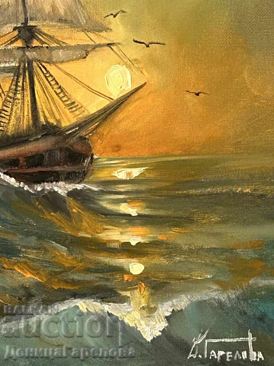 Denitsa Garelova painting 30/40 "Return" with price € 70.00 | 136.91 BGN