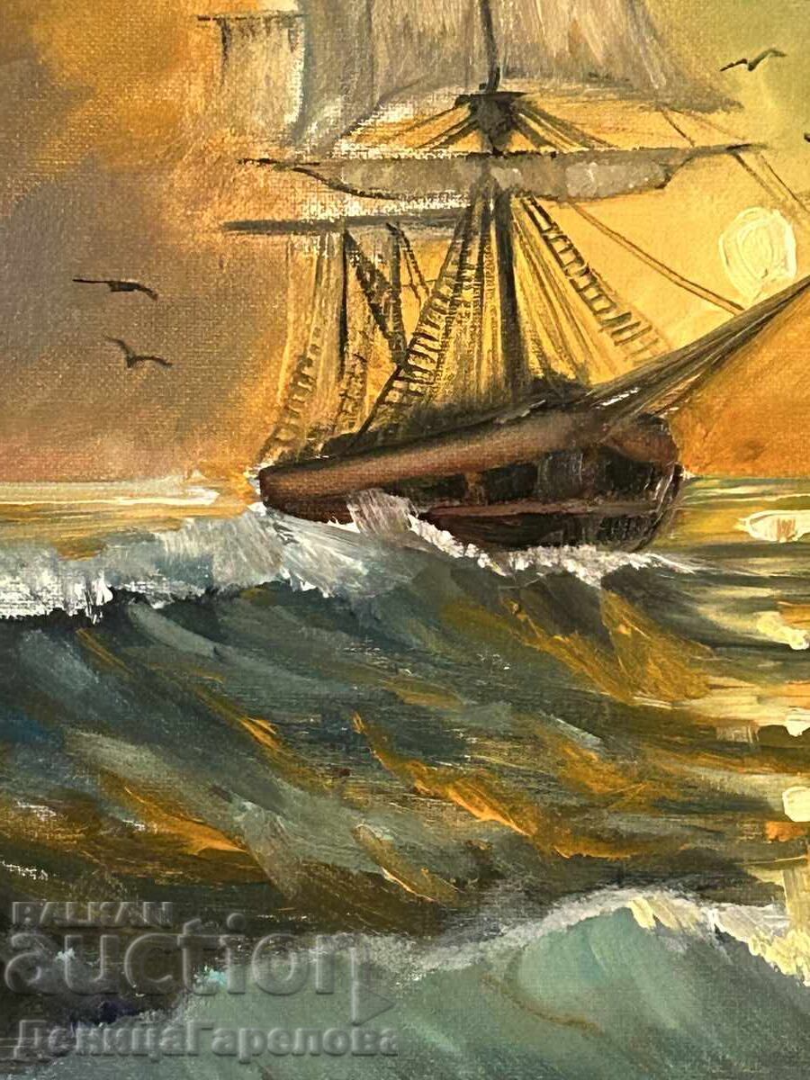 Delivery of Denitsa Garelova painting 30/40 "Return"