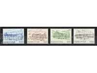 1987. Фарьорски о-ви. Фермерски къщи на Фарьорските острови.