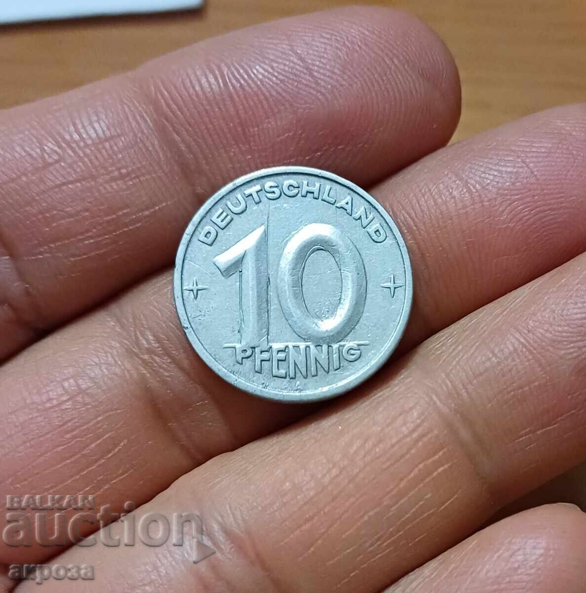 10 Pfennig RDG 1950 rare 10 Pfennig RDG 1950 rare
